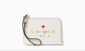 New Kate Spade All Love Small Card Holder Wristlet  KB560 $129 While Multi - Picture 1 of 4