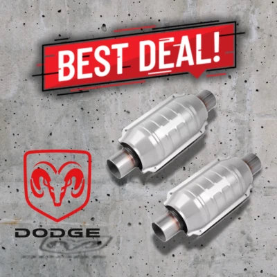 Kit convertidor catalítico doble de acero inoxidable de alto flujo para todos Dodge Foto 1 de 4