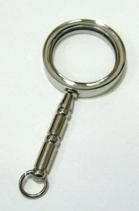 2.5" BRASS MAGNIFYING GLASS CHROME FINISH - HAND HELD MAGNIFIER - TRAVEL SIZE - Picture 1 of 1
