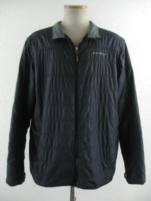 Men's XLT Eddie Bauer Microlight Packable Puffer Jacket Black Quilted Full-Zip - Image 1 of 4