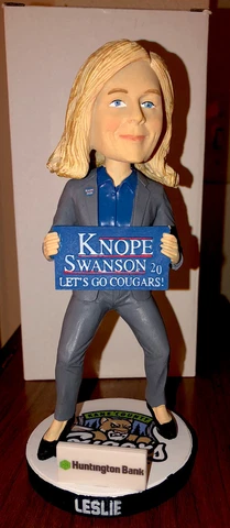 KANE COUNTY COUGARS LESLIE KNOPE  BOBBLEHEAD PARKS AND RECREATION 7-23-2021 Cover