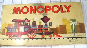 Old Monopoly 1957 Parker Brothers Yellow Box Edition Train Plastic Money Tray - Picture 1 of 13