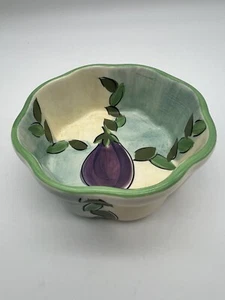Heather Outlaw Magnolia Essex Collection Oven Proof Hand Painted Eggplant Dish - Picture 1 of 7