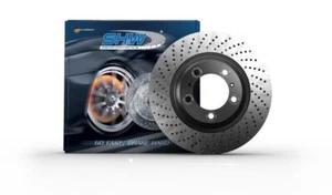 SHW Fits 17-19 Porsche 911 Carrera 3.0L w/o Ceramics Right Front Cross-Drill MB - Picture 1 of 2
