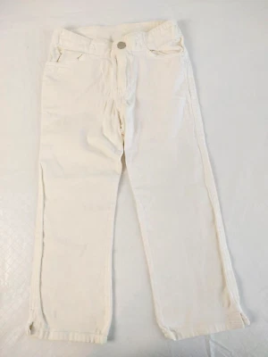 Hartstrings Capri Jeans Button Zip Fly 4 Pockets Straight Leg White Sz 8  #15229 - Image 1 of 4