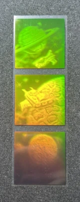 Carlton 3-D голограммы космические планеты звездолеты наклейки 3 наклейки/1 лист винтажный - Изображение 1 из 4