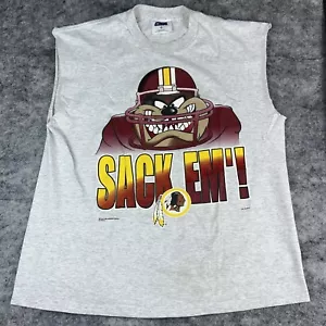 Vintage 1996 Taz Looney Tunes Sack Em! Washington Redskins ärmelloses Hemd Herren XL - Bild 1 von 9