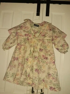 Vintage Rothschild Girls Size 5 Lightweight Coat Jacket Floral Pink Ruffles - Picture 1 of 6