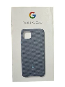 Genuine Official Google Pixel 4 XL Fabric Back Case Cover Blue - Picture 1 of 3