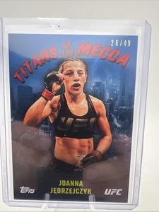 2024 Topps UFC NYC Titans of the Mecca Blue /49 Joanna Jedrzejczyk #TM-6 - Picture 1 of 2