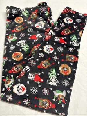 Leggings de cintura alta No Boundaries Juniors pelúcia cães de férias XXL 19 novas - Imagem 1 de 4