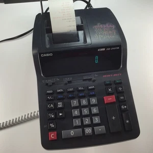 Casio DR-210TM 12Digit Printing Color Calculator Heavy Duty Large Display TESTED - Picture 1 of 14