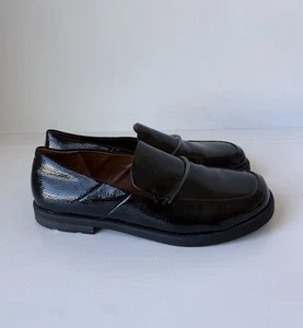 Franco Sarto Women's Black Patent Leather Bocca Slip-on Loafers Size 10M - Picture 1 of 11