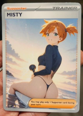 Misty - Waifu - Goddess - DIY - Full Art - Glossy - Trainer Card - Image 1 of 2