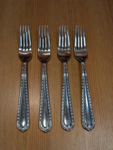 Lot (4) HAMPTON Silversmiths NOBILITY Stainless 8-1/8" Dinner Forks Fork Set VGC - Picture 1 of 7