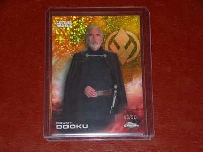 2025 Topps Chrome Star Wars Gold Mini-Diamonds Refractors 45/50 Count Dooku - Image 1 of 2