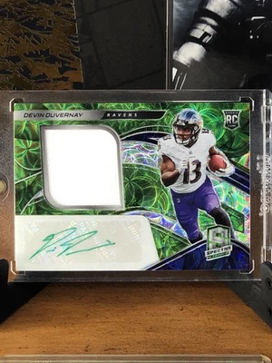 Devin Duvernay RC 2020 Panini Spectra Rookie Patch Auto #231 Neon Green /50 - Image 1 of 2