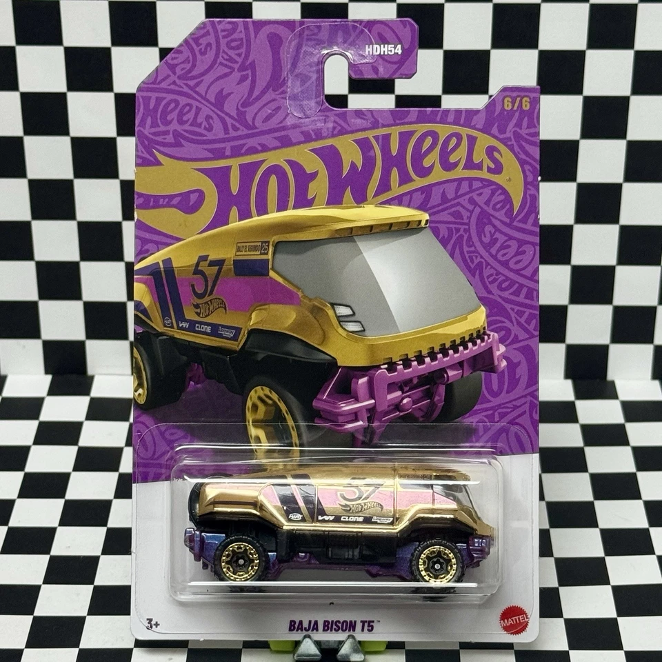 Hot Wheels Pearl & Chrome 57th Anniversary Baja Bison T5 CHASE EC - Image 1 of 4