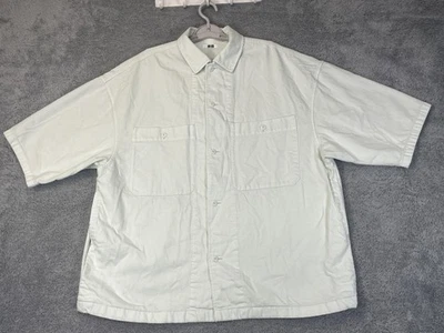 Uniqlo U Shirt Mens Large Light Green Short Sleeve Utility Overshirt 457508 - Image 1 of 4