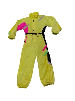 Vintage Obermeyer Snowsuit Neon Juniors Size 16 Womens *READ FLaw* Snow Ski Suit - Image 1 of 4