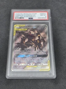 Pokemon Tag Team Umbreon & Darkrai Gx PSA 8 SM241 - Imagen 1 de 2