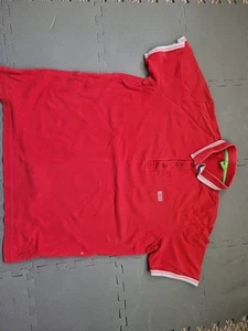 Hugo Boss Men's Short Sleeve Polo T-Shirt Red/White, Size XXXL - Picture 1 of 4