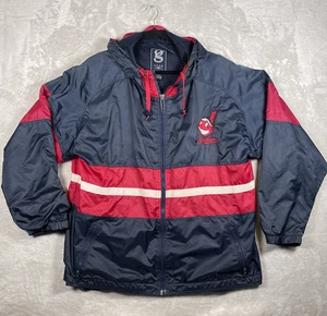 Cleveland Indians Windbreaker Jacket Extra Large Chief Wahoo Vintage Sports Fan - Picture 1 of 7