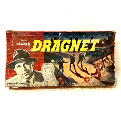 VTG The Game of Dragnet TV Series Jack Webb Board Game Transogram - Image 1 of 4
