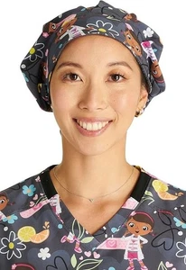 Tooniforms Men & Women Print Bouffant Scrubs Hat TF514, One Size, Sweet McStuffi - Picture 1 of 4
