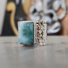 Larimar Designer Handmade Ring 925 Sterling  Silver Gift For Love All Size Ring