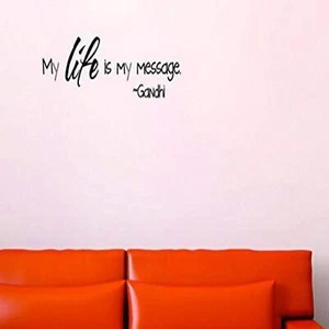 Design with Vinyl Moti 1907 3 My Life is My Message 10" x 40", Black - Picture 1 of 1