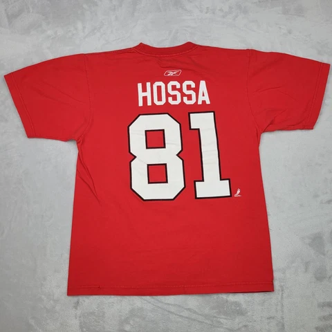 Chicago Blackhawks Shirt Men Small Red Marian Hossa Jersey NHL Sport Team Adult Cover