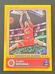 Flory Bidunga 2024 Topps Chrome McDonald's Gold Refractor #ed 29/50 - Picture 1 of 10