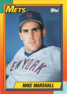 Mike Marshall 1990 Topps Traded Baseball card #67T New York Mets - Picture 1 of 1