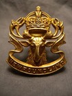 ROYAL NEWFOUNDLAND REGIMENT WWII OFFICER CAP BADGE M178 NFLD N.F.L.D. GILT BRASS