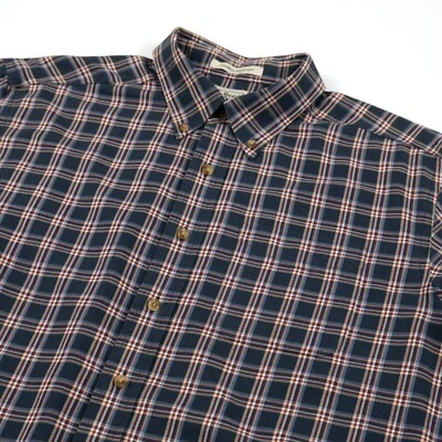 Camisa LL Bean para hombre grande alta a cuadros abotonada manga larga algodón cachemir Foto 1 de 4