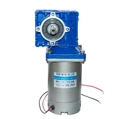 TSINY High Torque 120W Electric DC Worm Gear Motor Gearbox Speed Reducer or Shaft
