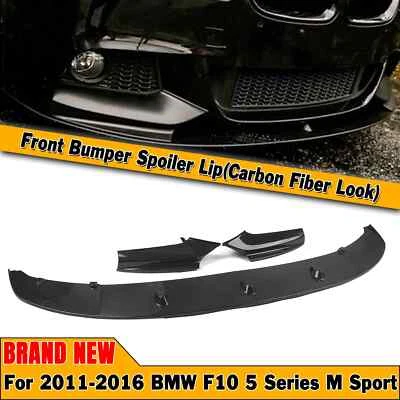 Front Bumper Splitter Lip For BMW F10 5 Series 535i 528i 550i M Sport 2011-2016 - Image 1 of 4
