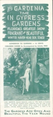 Folleto de viaje Winter Haven Florida-It's Gardenia Time in Cypress Gardens-1937 Foto 1 de 4
