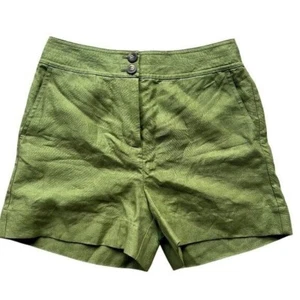 BODEN Cornwall Linen Shorts Green Sage Womens NWT Size 6 High Rise - Picture 1 of 6