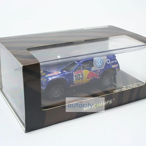 MINICHAMPS VW RACE TOUAREG WINNERS RALLYE POR LA PAMPAS SABY/PERIN 436055303 - Immagine 1 di 4