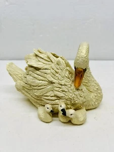 Figura Cisne y Bebés Colección Arca Ciervo Plata por Tom Rubel 1991 - Imagen 1 de 8
