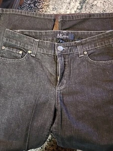 Sophisticate moderne Damenjeans mit Bootcut Denim schwarz AK ANNE KLIEN 4 Lowrise Y2K - Bild 1 von 5