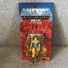 Vintage 1982 MOTU EVIL-LYN Action Figure He-Man Mattel Sealed Glow In Dark Staff