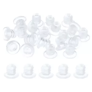 30 piezas parachoques de mesa de vidrio con vástago para orificio de 5 mm, transparentes - Imagen 1 de 6