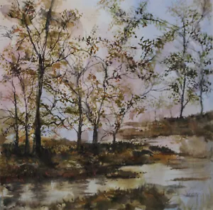 Original Watercolor Painting Landscape #18 Signed "Yanni" Self-representing - Picture 1 of 1