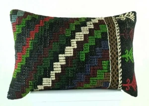 Home Decorative Handmade Throw Pillow Cover 16x24 Handmade Kilim Cushion E1241 - Picture 1 of 4