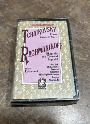 Tchaikovsky Rachmaninov Piano Concerto No. 1 (1985 Cassette Sealed  CBS Odyssey) - Image 1 of 4