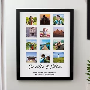 Personalised Large Multi Aperture Photo Picture Frame 12 Photos, Multi Photo - Picture 1 of 16