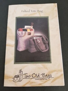 Felted Tote Bag Knitting Instructions by Two Old Bags ~ Instructions Two Sizes - Picture 1 of 3
